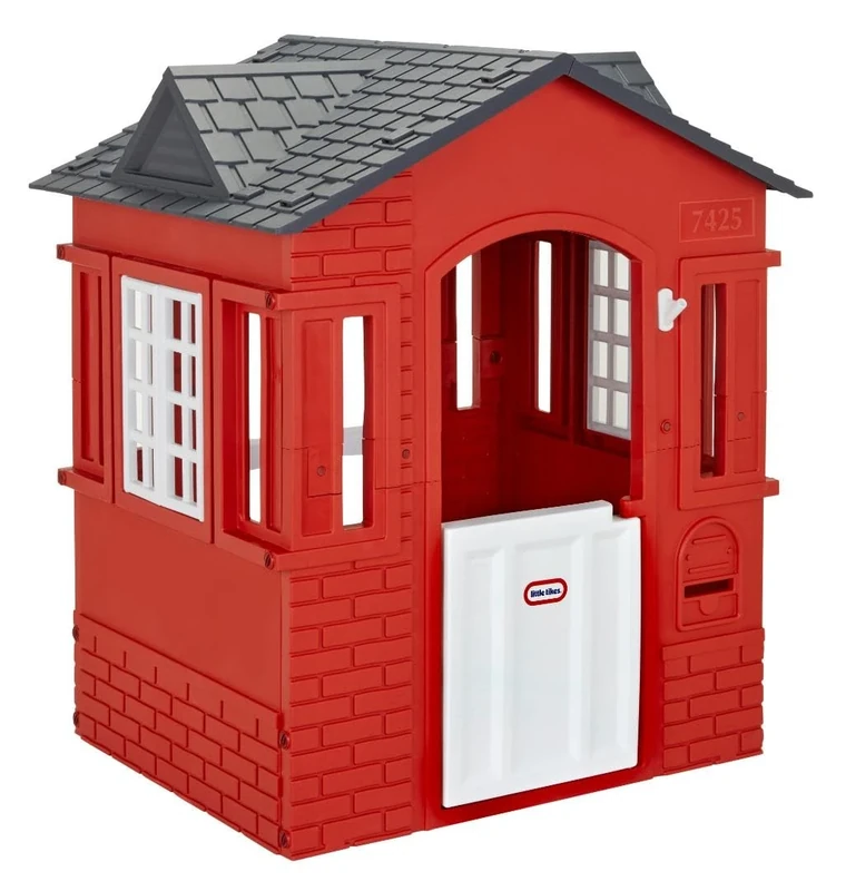 little tikes , 653889M Cape Cottage Playhouse - With Working Doors, Windows and Shutters - Interactive - Active Play Promotes Physical Development - Indoor or Outdoor Use - Red