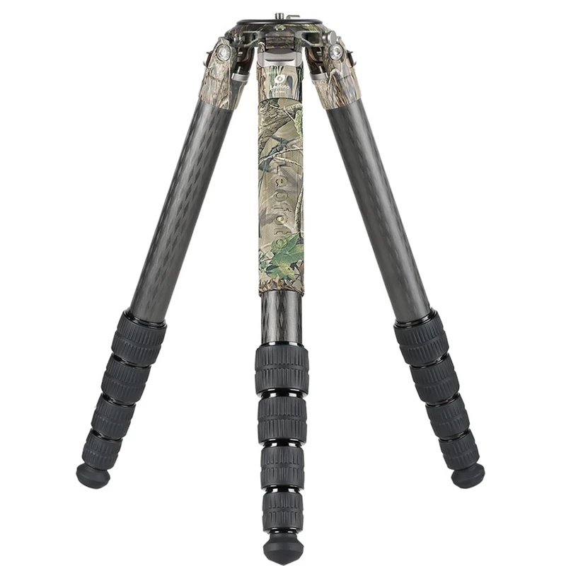 Leofoto - Summit - Carbon Tripod - Max. Height: 154 cm - Min. Height: 8 cm - For Larger, Heavy Cameras and Lenses - Light Weight - LM-365C - Camo