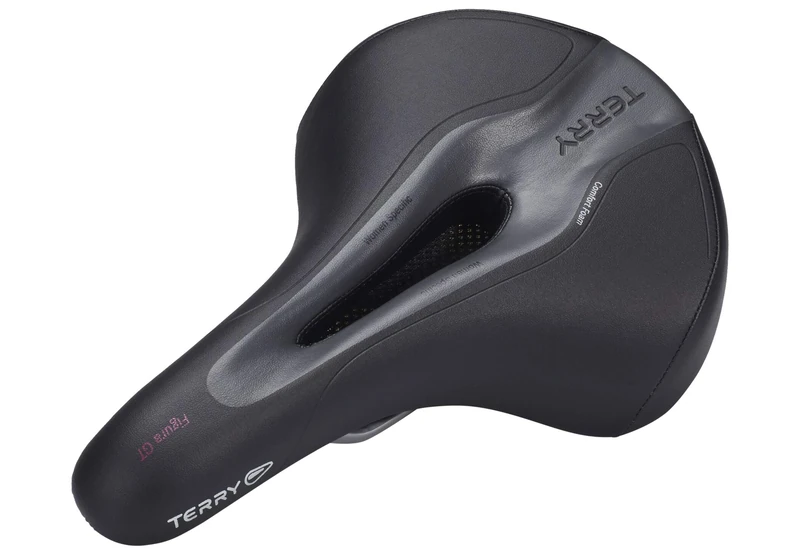 Terry Figura GT 423 006 06 Women's Saddle with CrMo Frame and WeatherMax Dura Silk Outer Material in Black, Seat Width 9 cm - 12 cm