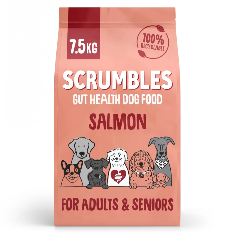 Scrumbles Natural Dry Dog Food - Grain Free Salmon - 7.5kg