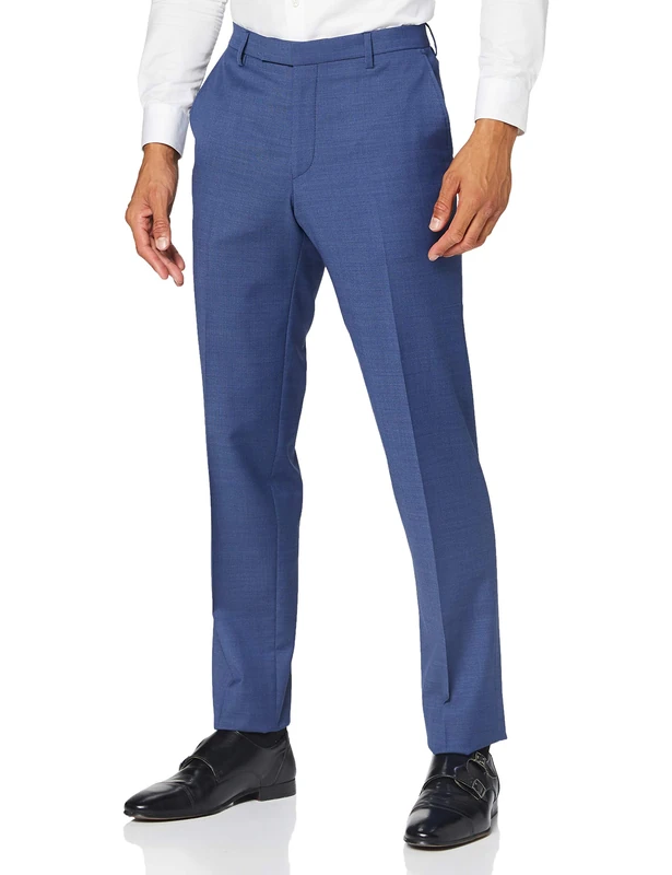 Pierre Cardin Men's Mix & Match Hose Dupont Futureflex Suit Pants, Blue, 34