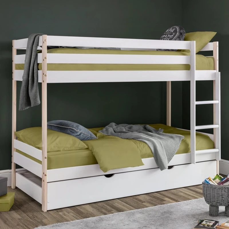 Julian Bowen Bunk Bed, White/Pine, Single, NOV001