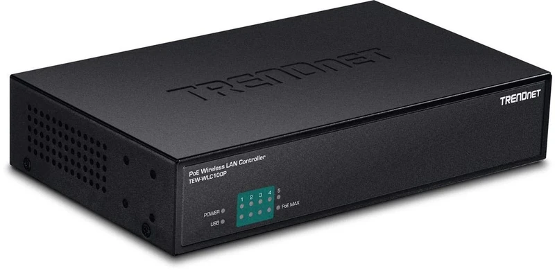 TRENDnet PoE+ Wireless LAN Controller (Black) for Access Points (Version 1.0R),TEW-WLC100P