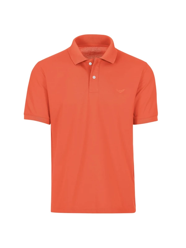 Trigema Men's Poloshirt Polo Shirt, Peach, M