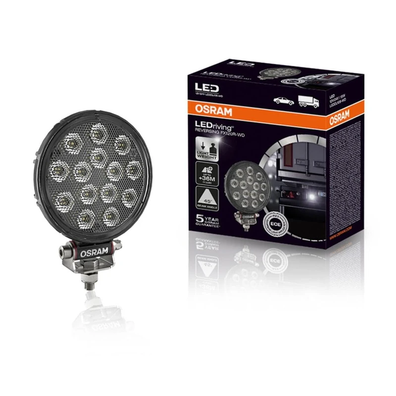 OSRAM round LED Reversing Light for Car and Trucks, Black, Round