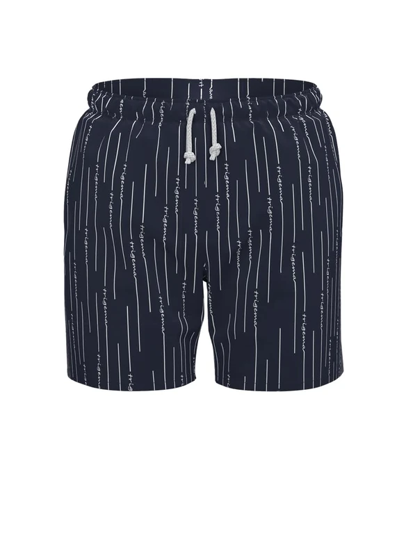 Trigema Men's 60339018 Shorts, Navy/Colourful, L