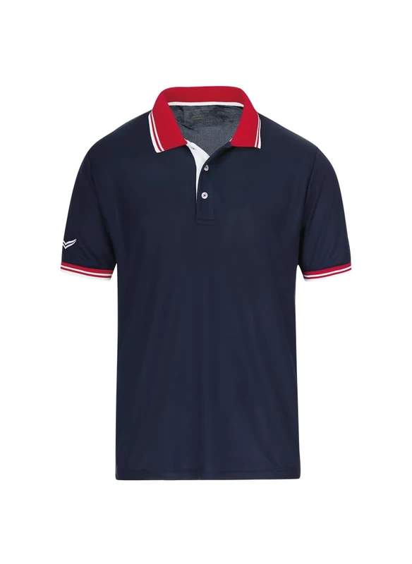 Trigema Men's Poloshirt aus Coolmax Material Polo Shirt, Navy, L