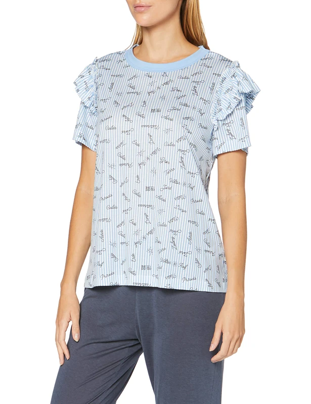 Calida Women's Viktor & Rolf Pajama Top Not Applicable, Placid Blue, L