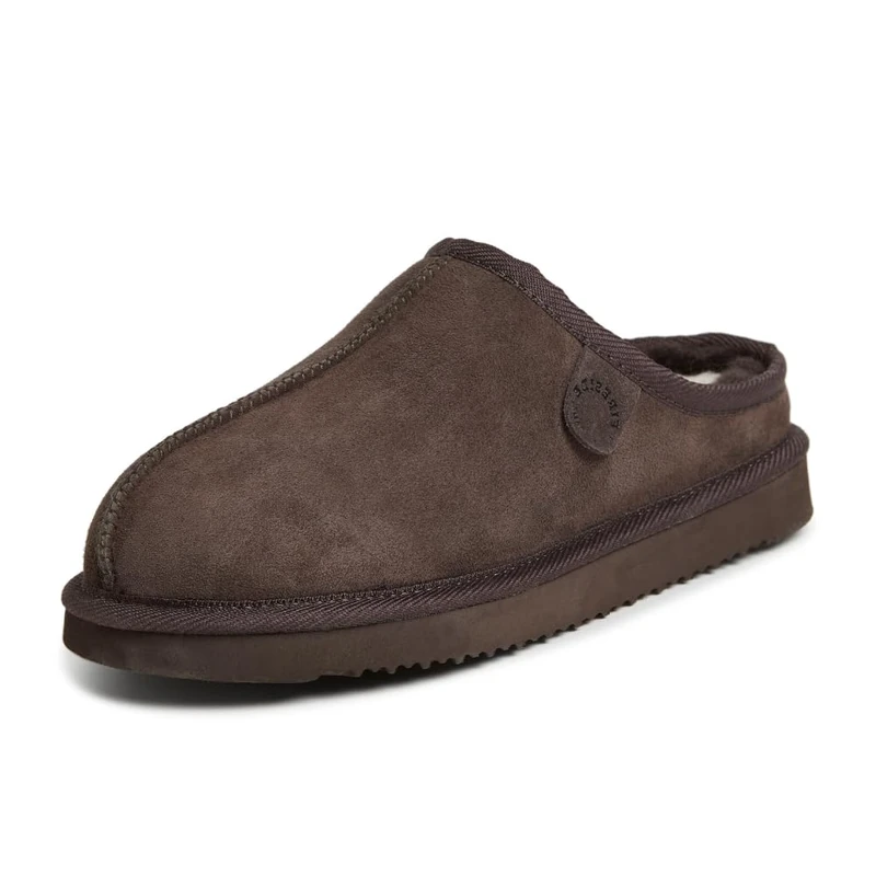 Fireside by Dearfoams Men's Grafton Slipper, Coffee, 10 UK