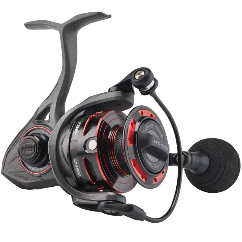 PENN Clash II Spinning Fishing Reel, Grey/Black