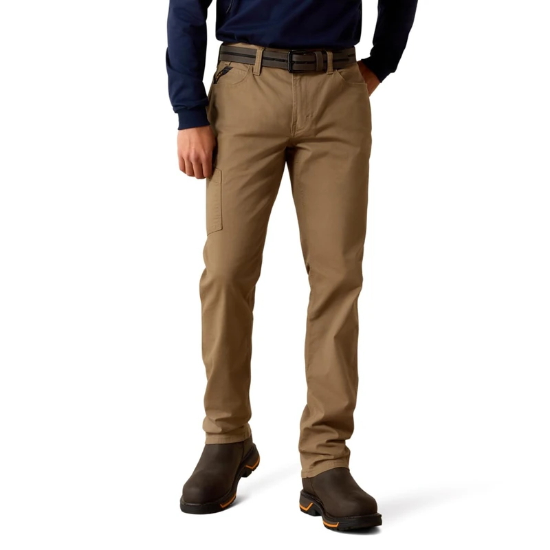 ARIAT Men's Grey Rebar M4 Made Tough Durastretch Straight Leg Work Pants - 10030250