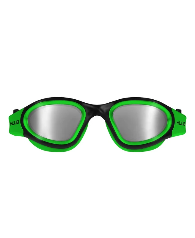 Googles/Aphotic/Green - Polarised & Mirror/Anti Leak/Large Comfy Gaskets/Adjustable Straps/Perfect for Triathlon/Open Water Swimming