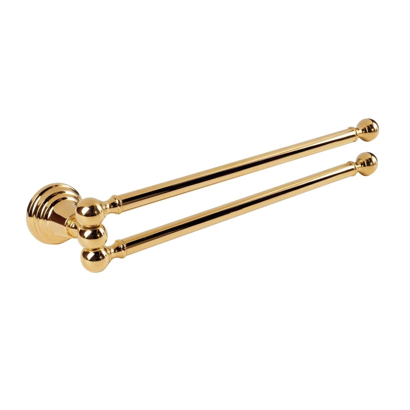 Tres Grifería Three Taps Towel Rail, Gold, Standard - Image 1