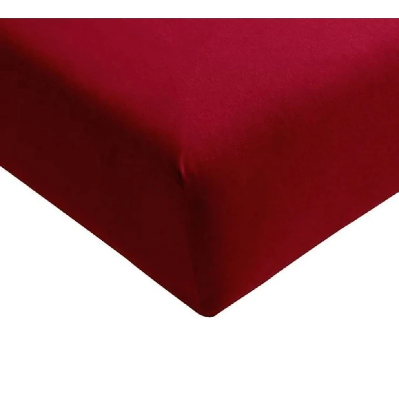Bassetti Fitted Sheet for Box Spring Topper Plain Colour Bordeaux 63/550 Size 90 x 190 100 x 220 cm
