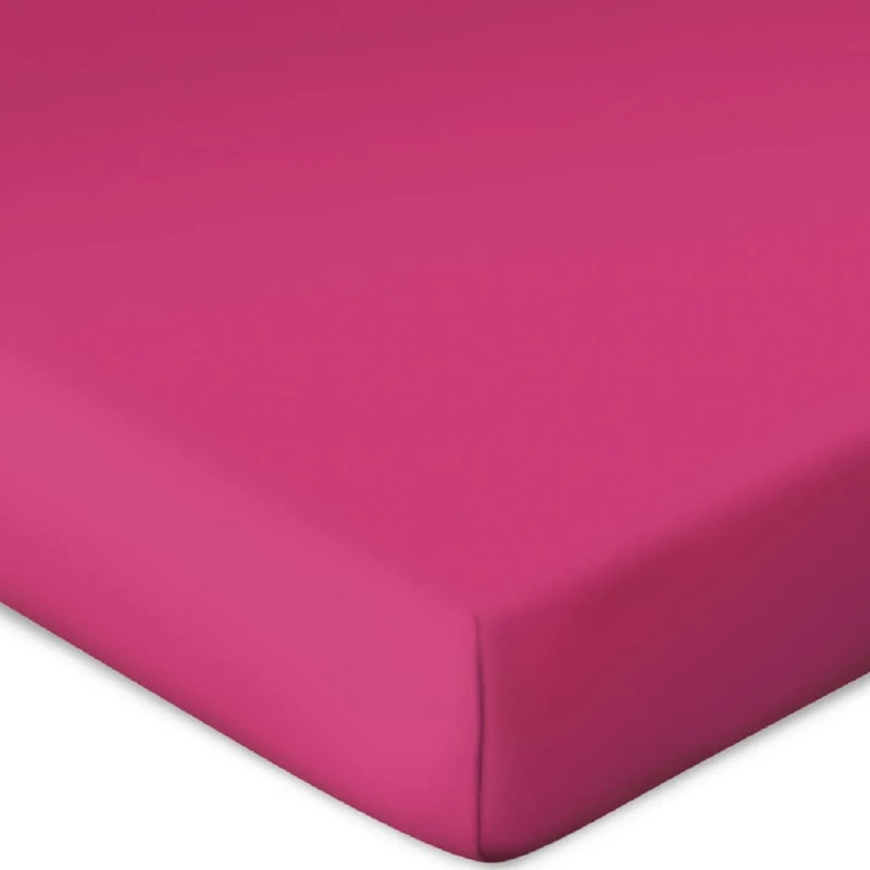 Bassetti Fitted Sheet for Box Spring Topper Plain Fuchsia K2/576 Size 90 x 190 100 x 220 cm