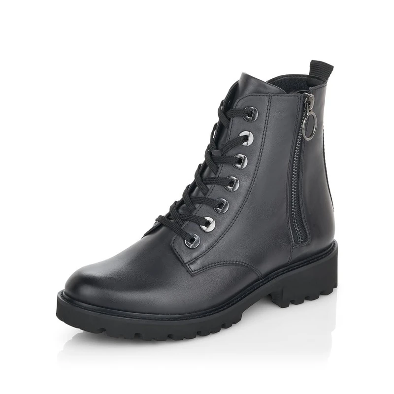 Remonte Women Ankle Boots D8671, Ladies Lace-up Ankle Boot,Removable Insole,Low Boots,Short Boots,lace-up Boot,Zipper,Blau,45 EU / 10.5 UK