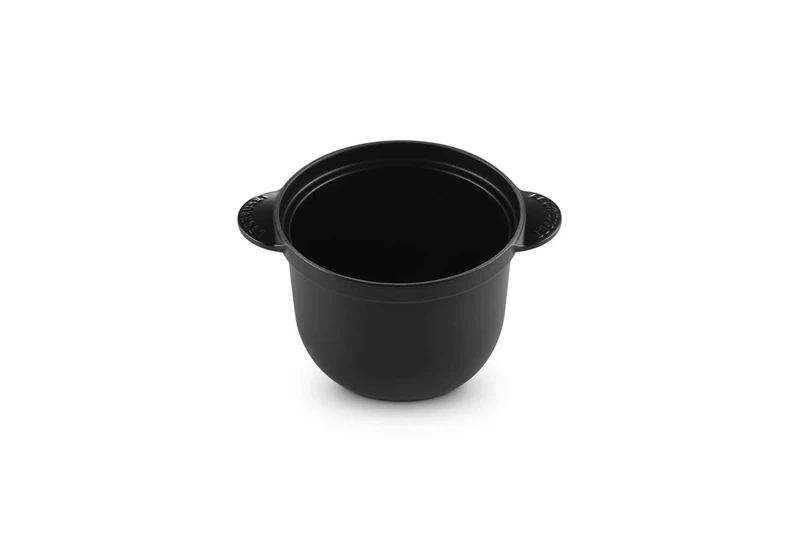 Le Creuset Enameled Cast Iron Rice Pot with Stoneware Insert, 18cm, Matte Black, 41110180000460