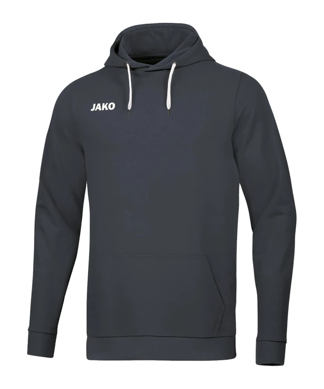 JAKO Men's Base Hooded Sweatshirt, Charcoal, XXX-Large