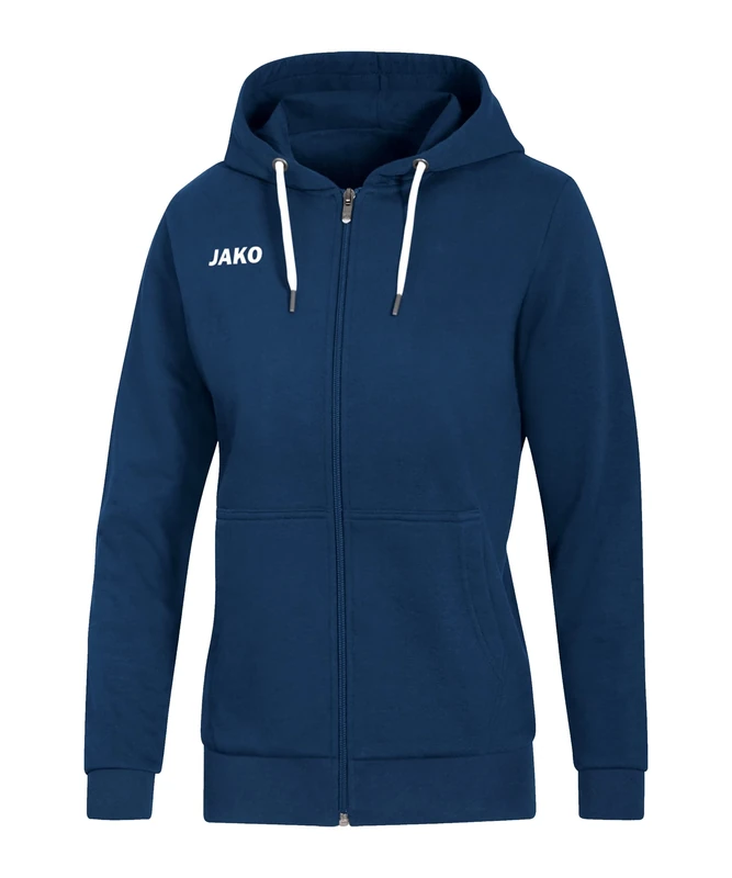 JAKO Women's Base Hooded Jacket, Navy, 42