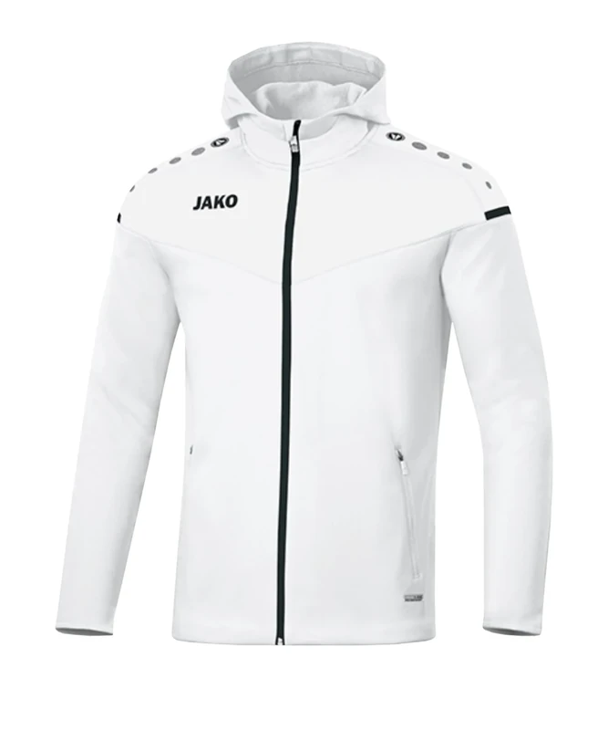 JAKO Women's Champ 2.0 Hooded Jacket, White, 44 (EU)