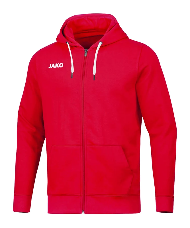 JAKO Women's Base Hooded Jacket, womens, Hooded jacket, 6865, red, 36 (EU)