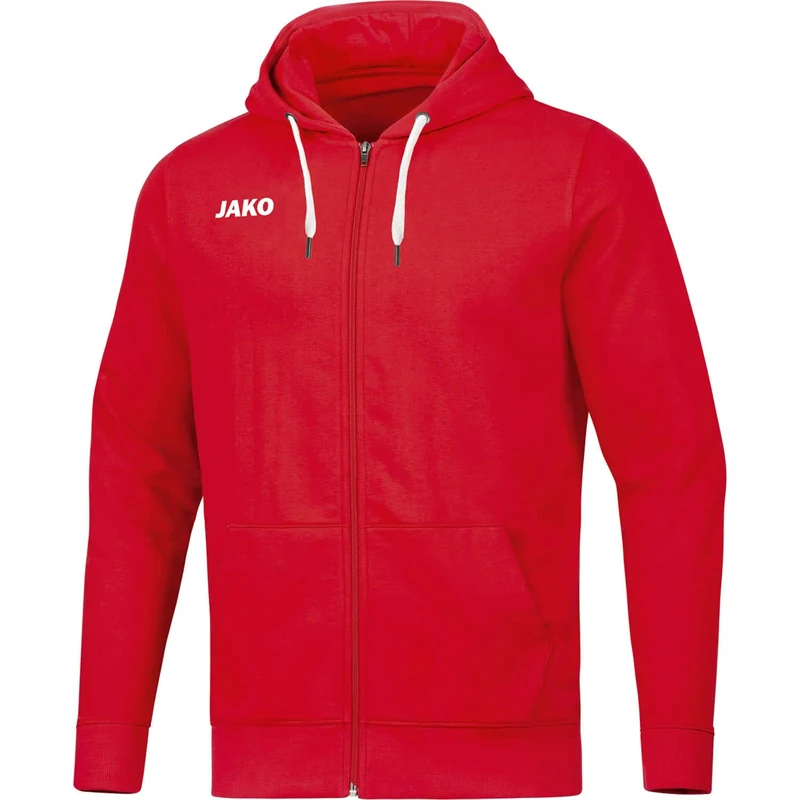 JAKO Men's Base Hooded Jacket, red, XL