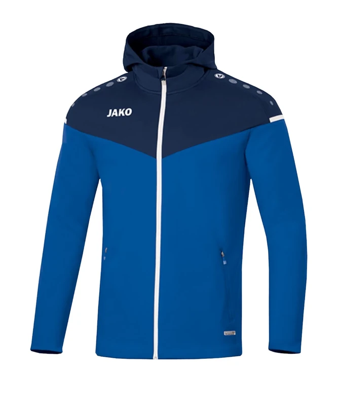 JAKO Women's Champ 2.0 Hooded Jacket, Royal/Navy, 34 (EU)