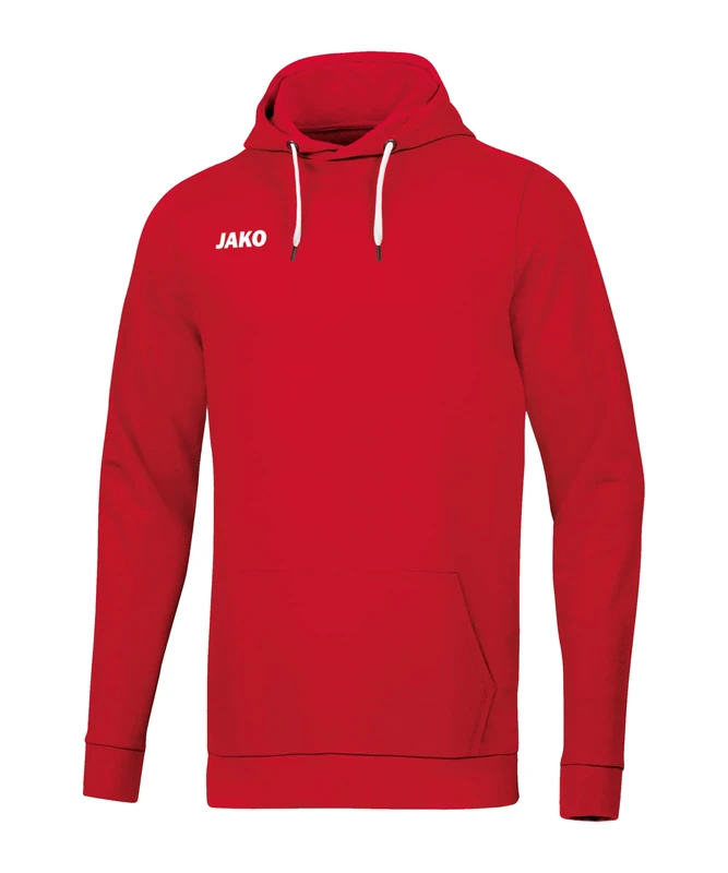 JAKO Men's Base Kapuzensweat Hooded Sweatshirt, red, XXX-Large