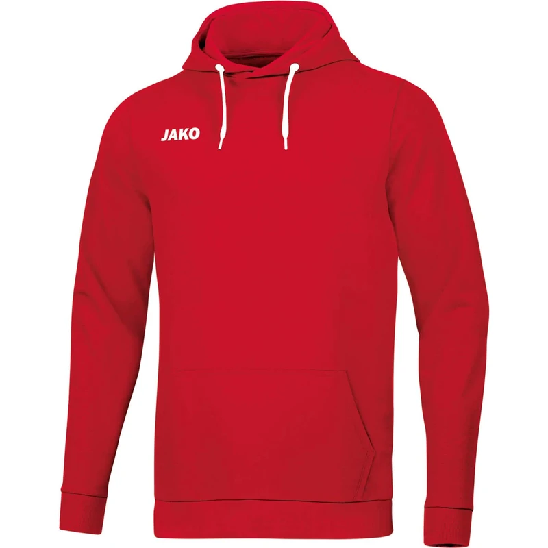 JAKO Men's Base Hooded Sweatshirt, red, L - Image 1