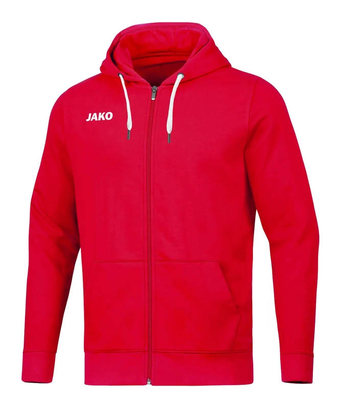 JAKO Men's Base Hooded Jacket, red, S