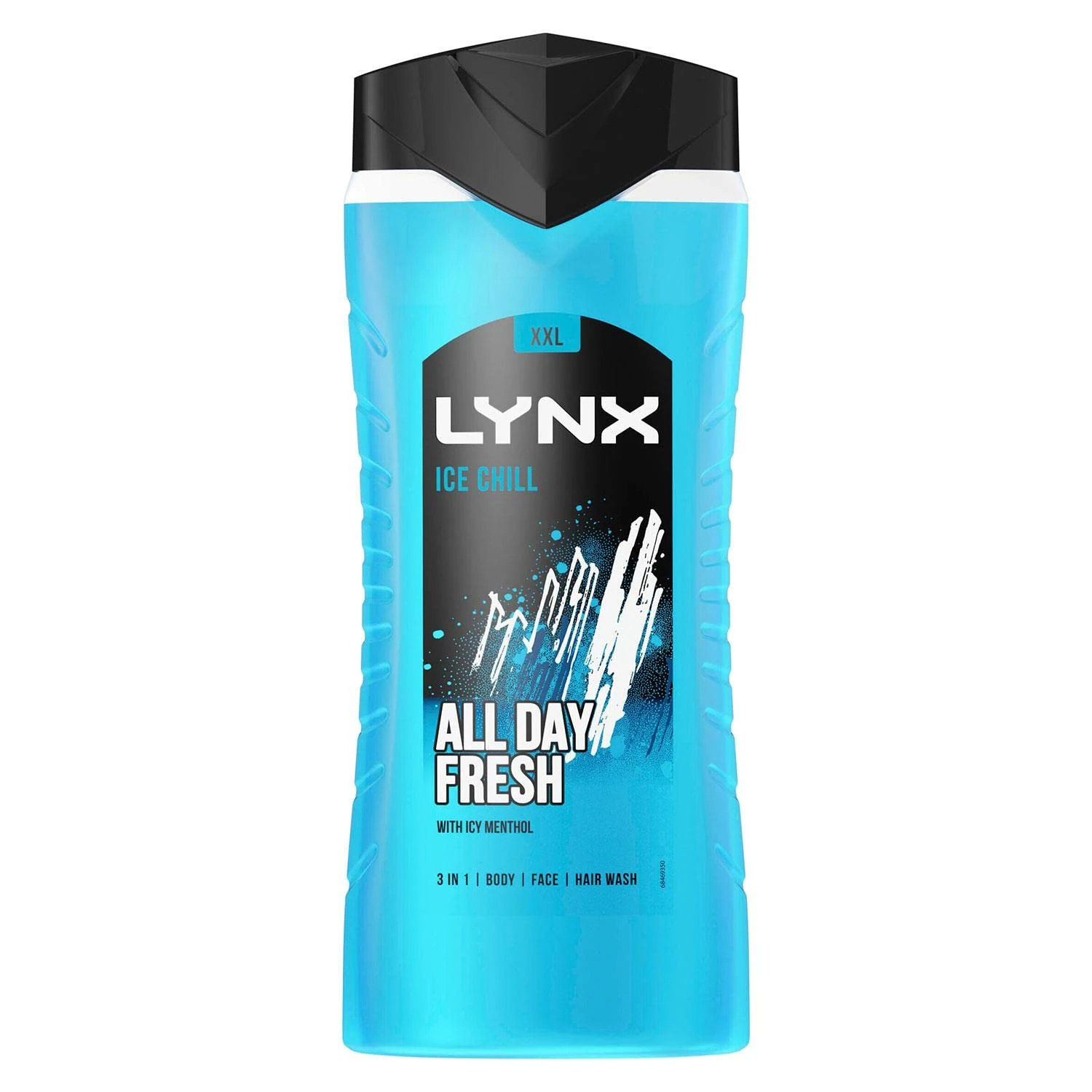 Lynx Men Ice Chill 3-in-1 Hair, Face and Body Wash Shower Gel with plant-based prebiotics and 5x more moisturisers** 500 ml
