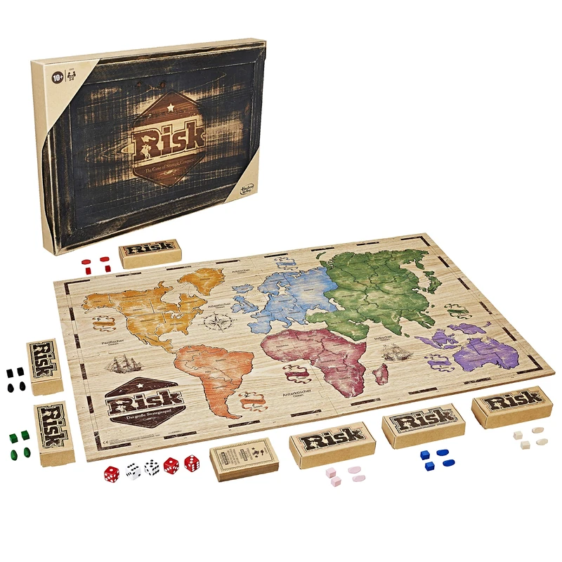 Hasbro Gaming C2322800 Risk Rustic, Large Strategy Game in Wooden Edition, German Language Version, Single, Multi Amazon Exclusive - Image 1
