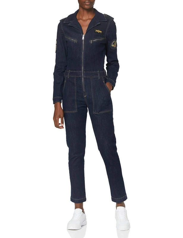 Schott NYC Women's TRJUMPW Pants, Raw Denim, X-Large