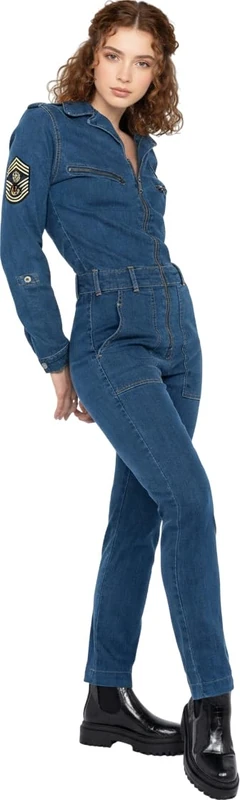 Schott NYC Women's Trjumpw Pants Not Applicable, Medium Blue, M