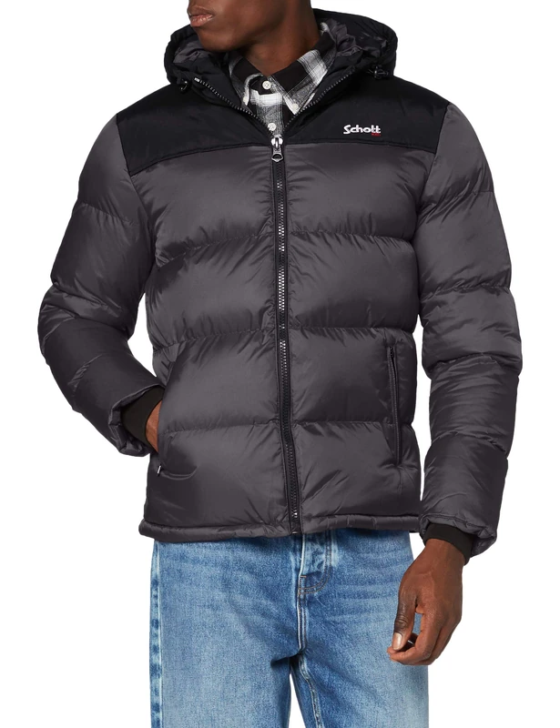 Schott NYC Men's Utah2 Jacket Not Applicable, Anthracite, XXX-Large