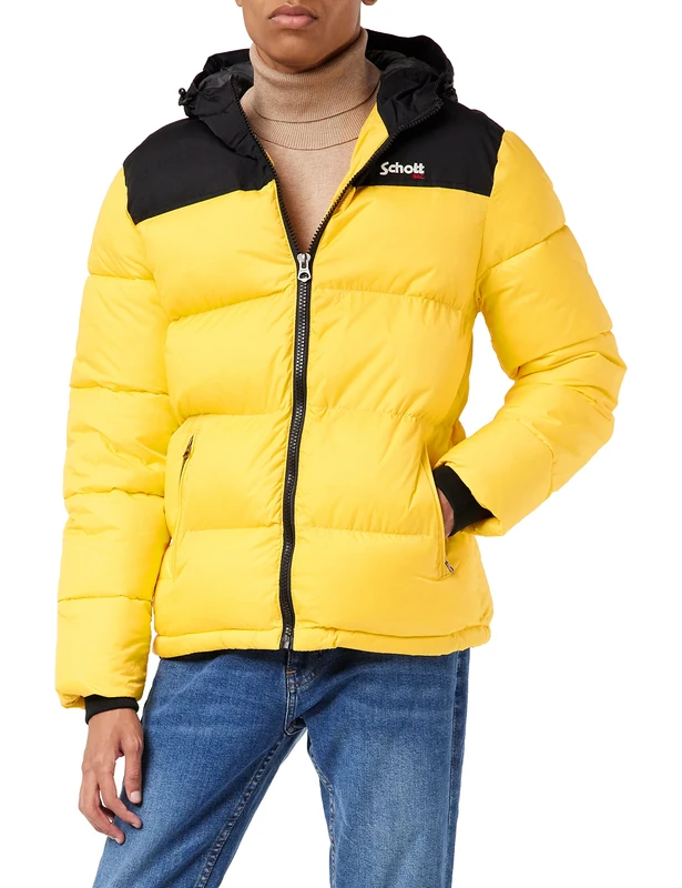 Schott NYC Men's Utah2 Jacket Not Applicable, Yellow, X-Small