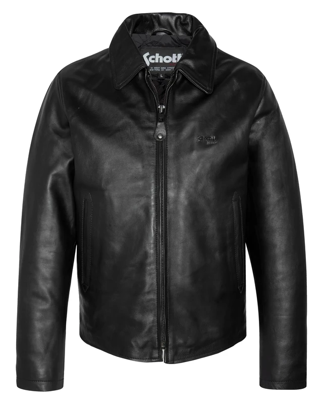 Schott NYC Men's Lc5100gt Leather Jacket, Black, 5X-Large