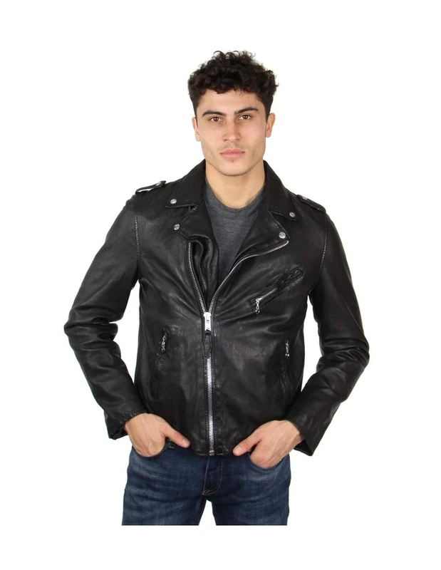 Schott NYC Men's Lc1140wx Leather Jacket Not Applicable, Black, Large