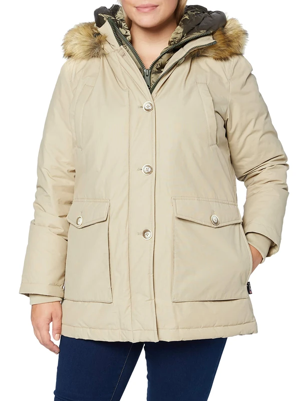 Schott NYC Women's Jktsylvaniew Jacket, Lightbeige, Medium