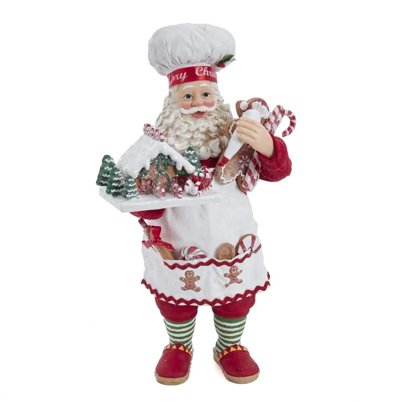 Kurt S. Adler Santa, Resin Polyvinyl Chloride, Multicolor, 10.5in