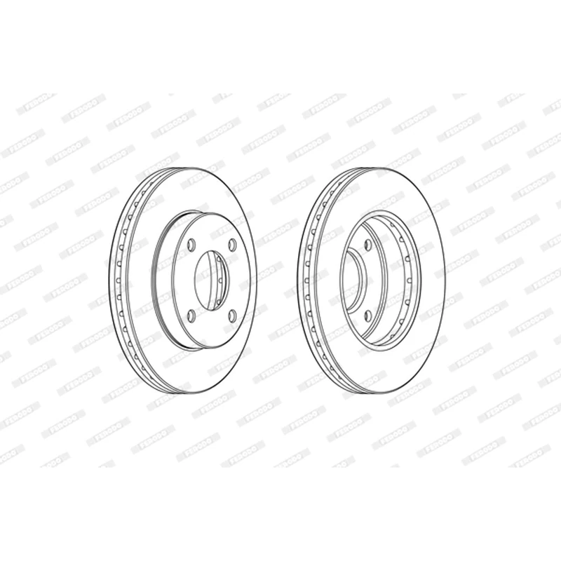 FERODO BRAKE DISC | DDF2134C | FRONT | FOR MITSUBISHI LANCER VII 2000-2013 | OE-MATCHING QUALITY | SMOOTH & QUIET PERFORMANCE