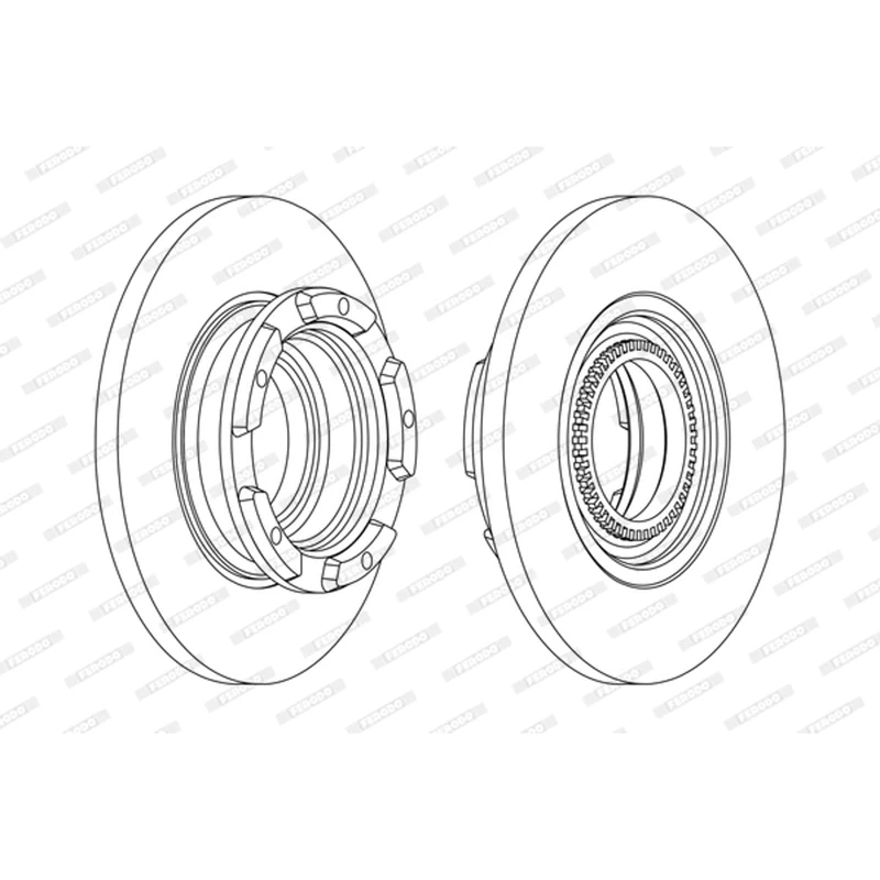 FERODO BRAKE DISC | DDF2472 | REAR | FOR FORD TOURNEO CUSTOM V362 BUS 2012- | OE-MATCHING QUALITY | SMOOTH & QUIET PERFORMANCE