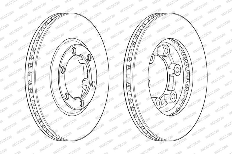 FERODO Brake Disc | DDF1946C | OE-Matching Quality | Smooth & Quiet Braking | Pack of 2