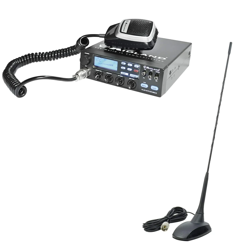 Package CB Radio Midland Alan 48 Multi Plus B + Extra PNI Antenna 48 with magnet