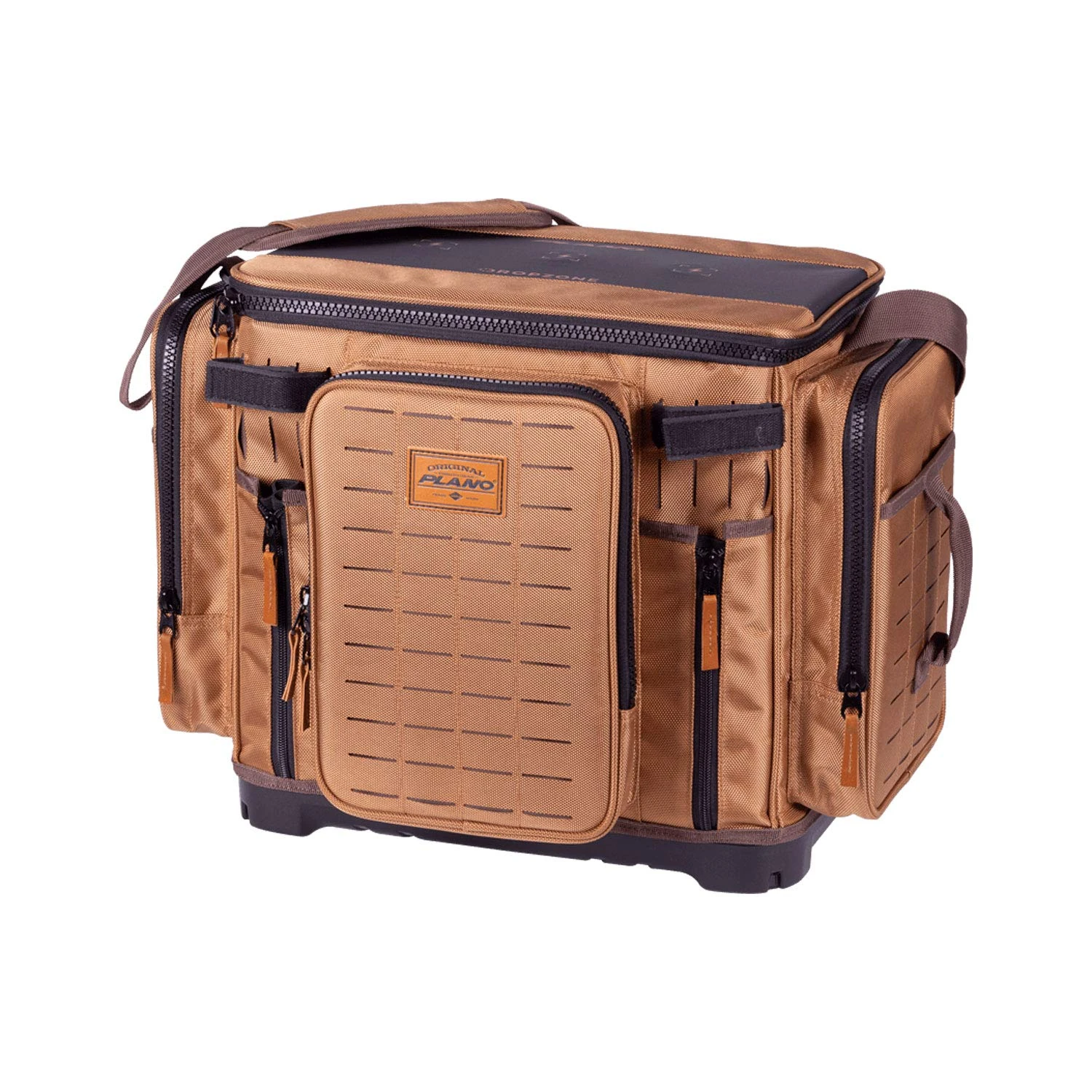 Plano Guide Series 3700 XL Tackle Bag, Beige 1680 Denier Fabric with Waterproof Base, Includes 10 Stowaway Utility Organization Boxes, Large Premium Fishing Storage
