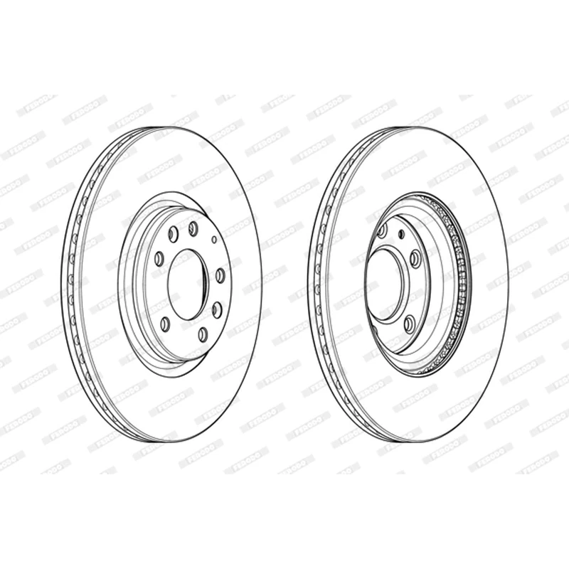 FERODO BRAKE DISC | DDF1880C | FRONT | FOR MAZDA 3 2008-2014 | OE-MATCHING QUALITY | SMOOTH & QUIET PERFORMANCE