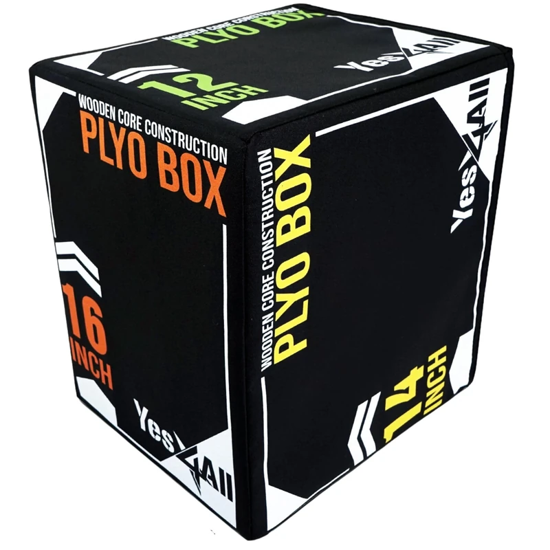 Yes4All Unisex Yes4All Unisex s NLHH Soft Plyo Box Black a 16 14 12, A. Sport Black Version, a. 12 UK,40.6 x 35.6 x 30.5 cm