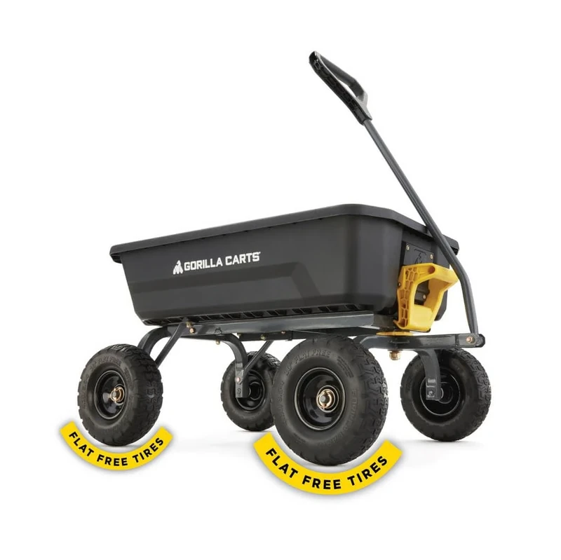 Gorilla Carts 4GCG-NF Dump Cart - 4 cu ft, 600 lb, No-Flat Tires