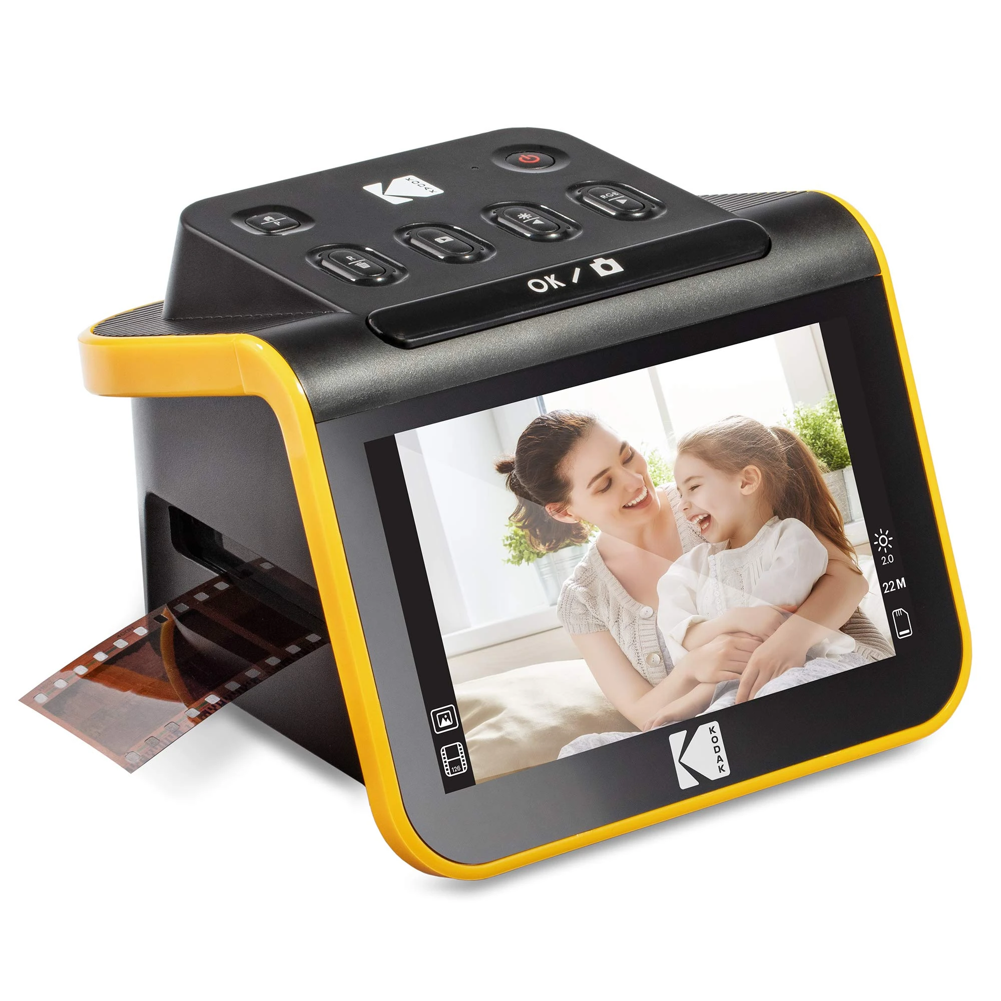 KODAK SLIDE N SCAN Film and Slide Scanner with Large 5” LCD Screen, Convert Color & B&W 35mm, 126, 110 Negatives & Slides to High Resolution 22MP JPEG Digital Photos
