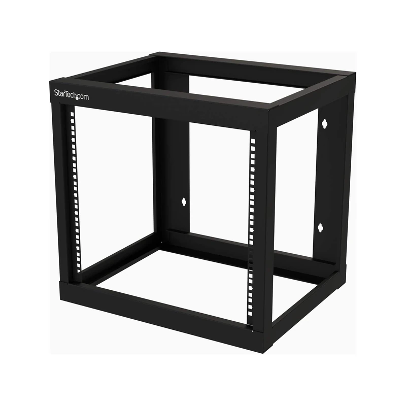 StarTech.com 2-Post 9U Heavy-Duty Wall-Mount Network Rack, 19" Open Frame Server Rack, 18" Deep, Wall Mount Data Rack for IT / AV / Patch Panel / Computer Equipment (RK919WALLO)